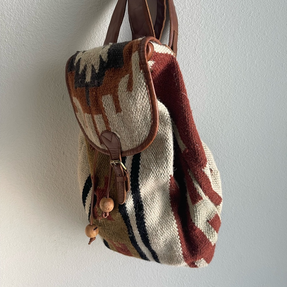 Kilim & Leather Rug Backpack from Anthropologie